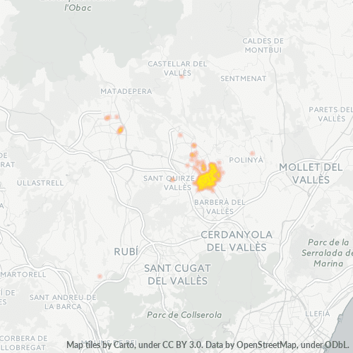 Dami ng Negosyo sa Postal Code 08203 - Sabadell, Katalunya