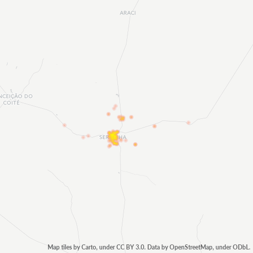 Dami ng Negosyo sa Postal Code 48700-000 - Serrinha, Bahia
