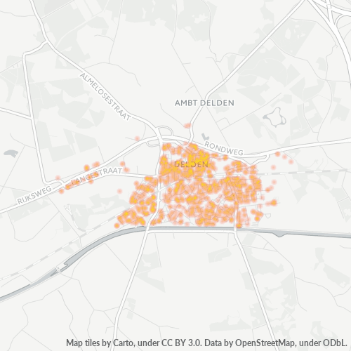 Dami ng Negosyo sa Postal Code 7491 - Delden, Provincie Overijssel