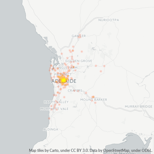 Dami ng Negosyo sa Postal Code 5000 - Adelaide, Timog Australya