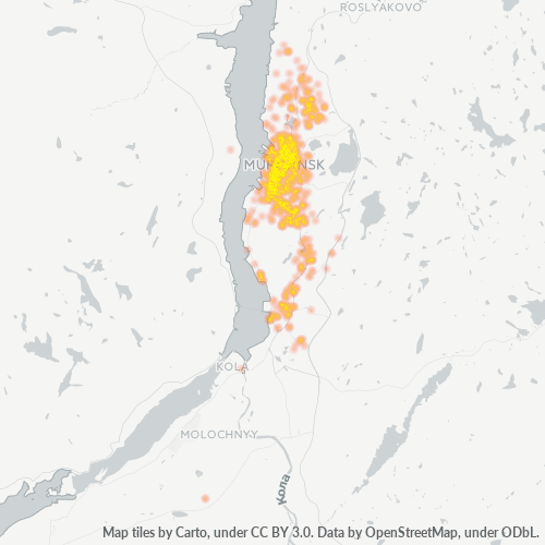 Dami ng Negosyo sa Postal Code 183038 - Murmansk Oblast