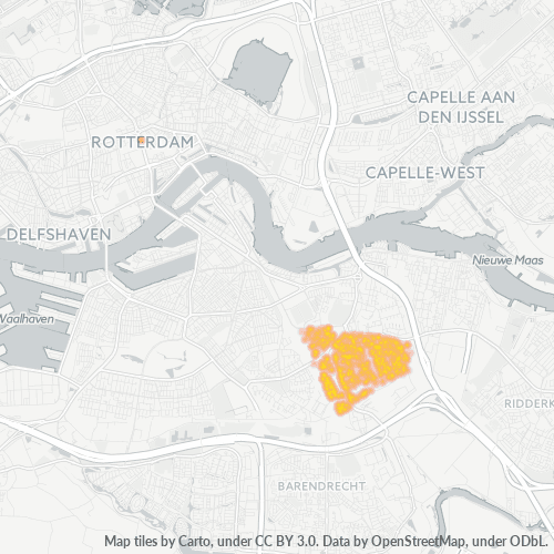 Dami ng Negosyo sa Postal Code 3079 - Rotterdam, Provincie Zuid-Holland
