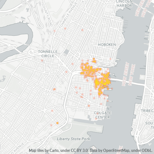 Bedriftskonsentrasjon i Postnummer 07310 - Jersey City, New Jersey