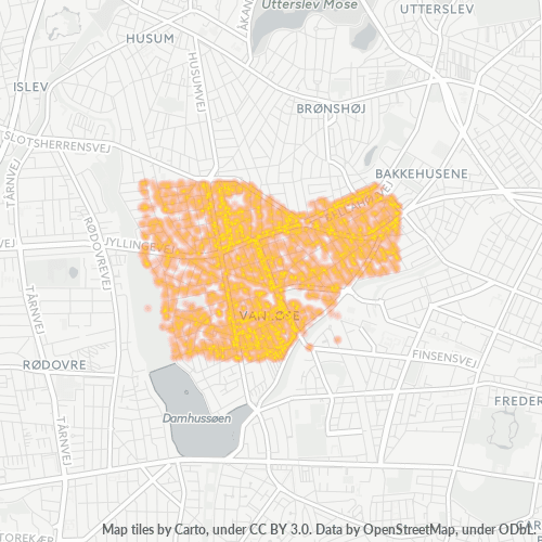 Dami ng Negosyo sa Postal Code 2720 - Vanløse, Region Hovedstaden