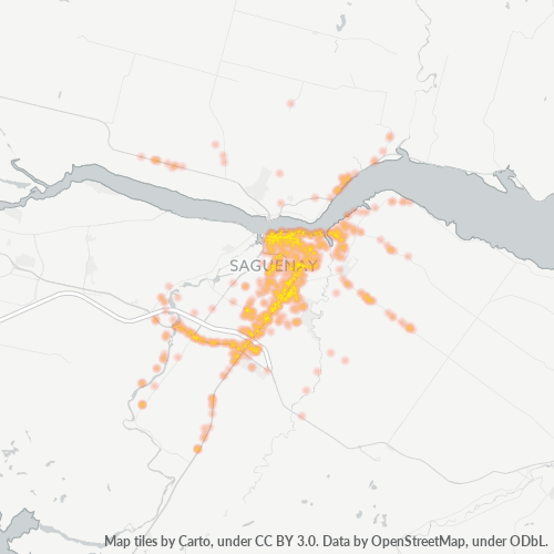 Dami ng Negosyo sa Postal Code G7H - Chicoutimi, Québec