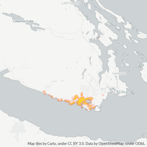 Geschäftskonzentration in Postleitzahl V9Z - Sooke, British Columbia