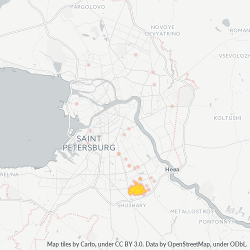Dami ng Negosyo sa Postal Code 192283 - Shushary, San Petersburgo