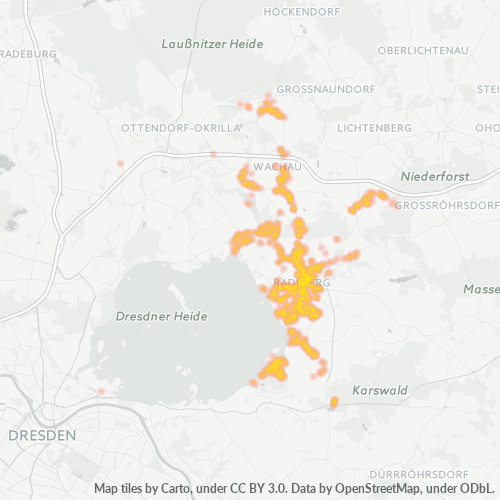 Business Concentration in Postal Code 01454 - Wachau, Saxony
