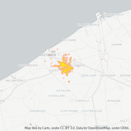 Bedrijfsconcentratie in Postcode 8460 - Oudenburg, Vlaanderen