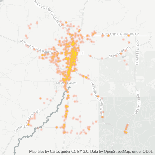 Verksamhetskoncentration i Postnummer 71446 - Leesville, Louisiana