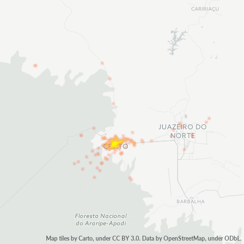 Dami ng Negosyo sa Postal Code 63100-000 - Crato, Ceará