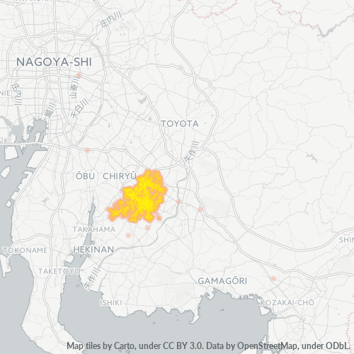 Bedrijfsconcentratie in Postcode 446 - Aichi (prefectuur)