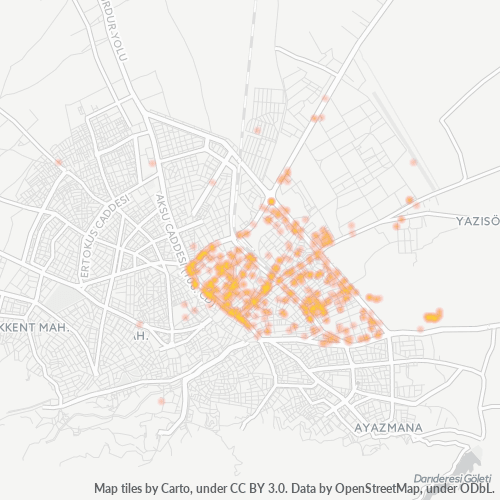 Dami ng Negosyo sa Postal Code 32300 - Isparta, Isparta Province