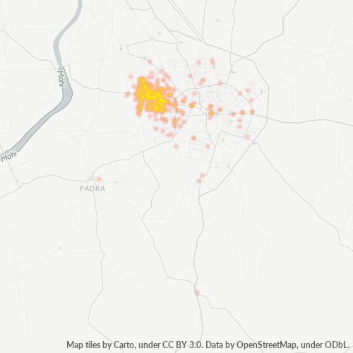 Dami ng Negosyo sa Postal Code 390021 - Vadodara, Gujarat