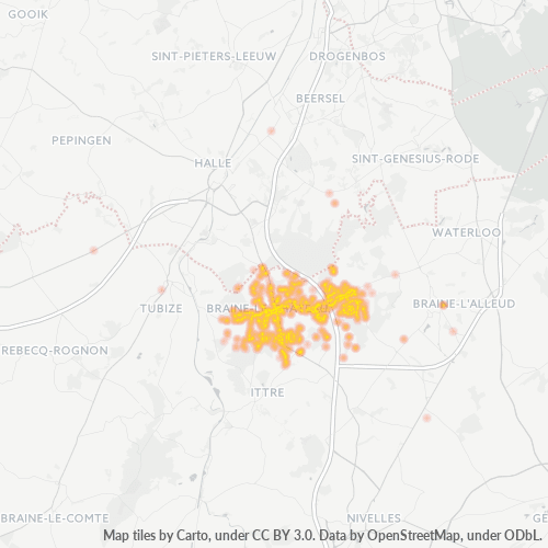 Business Concentration in Postal Code 1440 - Belgium