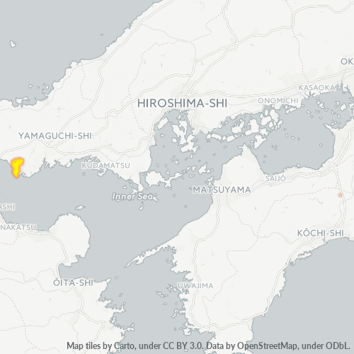 Bedrijfsconcentratie in Postcode 756 - Yamaguchi (prefectuur)