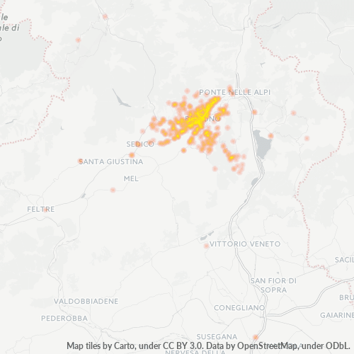 Dami ng Negosyo sa Postal Code 32100 - Belluno, Veneto
