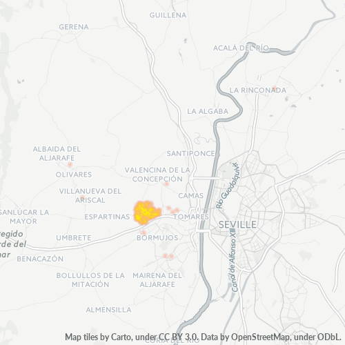 Bedrijfsconcentratie in Postcode 41960 - Gines, Andalusië