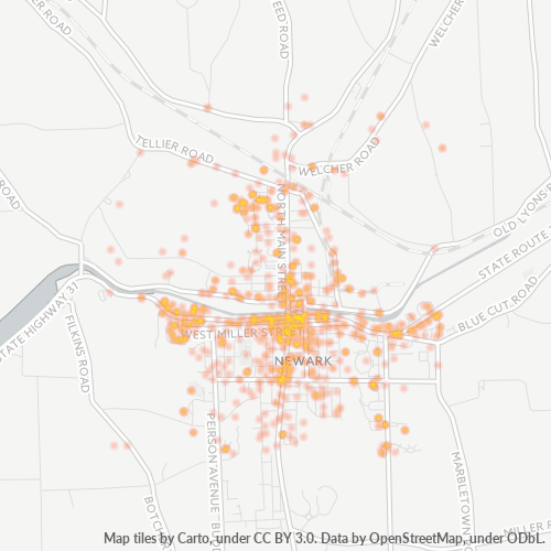 Bedrijfsconcentratie in Postcode 14513 - Newark, New York (staat)
