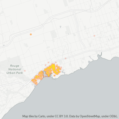Dami ng Negosyo sa Postal Code L1W - Pickering, Ontario