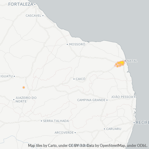 Dami ng Negosyo sa Postal Code 59280-000 - Macaíba, Rio Grande do Norte