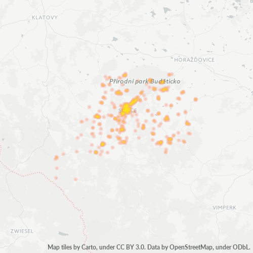Bedrijfsconcentratie in Postcode 342 01 - Klatovy, Pilsen (regio)