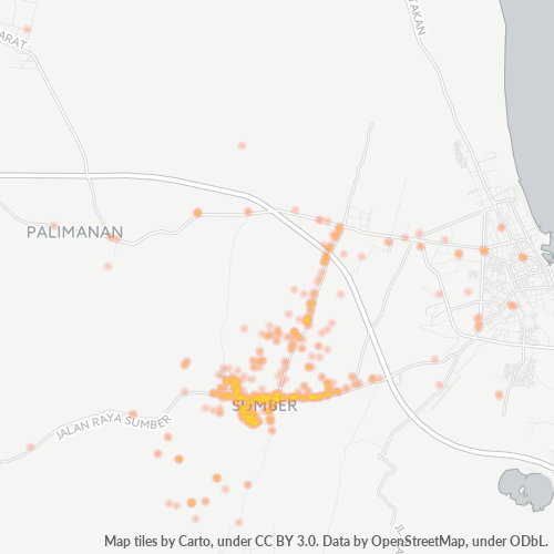 Dami ng Negosyo sa Postal Code 45611 - Sumber, Kanlurang Java