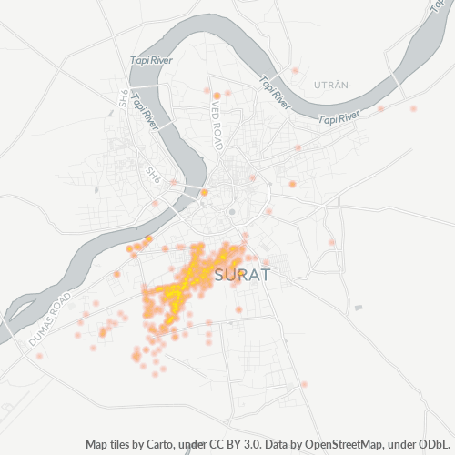 Dami ng Negosyo sa Postal Code 395017 - Surat, Gujarat