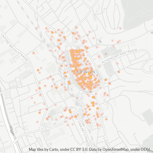 Dami ng Negosyo sa Postal Code 4800 - Zofingen, Kanton Aargau