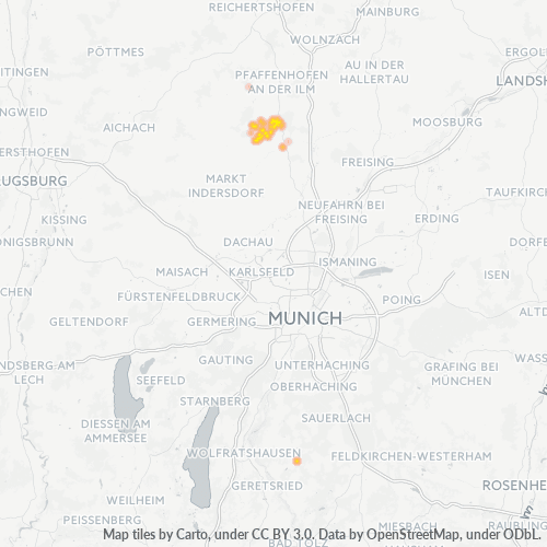Bedrijfsconcentratie in Postcode 85293 - Beieren