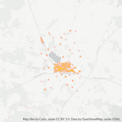 Dami ng Negosyo sa Postal Code 7361 - Region Midtjylland