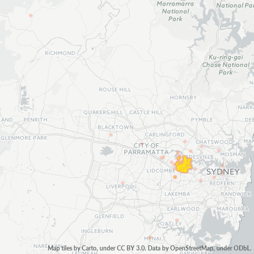 Dami ng Negosyo sa Postal Code 2137 - Concord, New South Wales