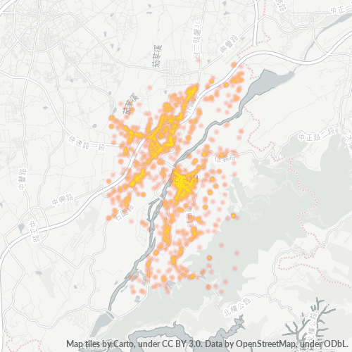 Bedrijfsconcentratie in Postcode 335 - Daxi, Taiwan (provincie)