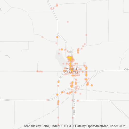 Verksamhetskoncentration i Postnummer 61053 - Mount Carroll, Illinois