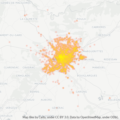 Dami ng Negosyo sa Postal Code 30000 - Nîmes, Languedoc-Roussillon