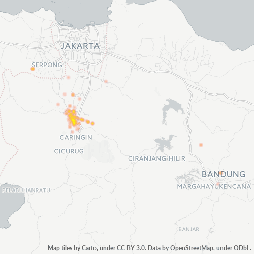 Dami ng Negosyo sa Postal Code 16133 - Bogor, Kanlurang Java