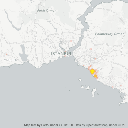 Bedrijfsconcentratie in Postcode 34841 - Maltepe, Istanboel (provincie)