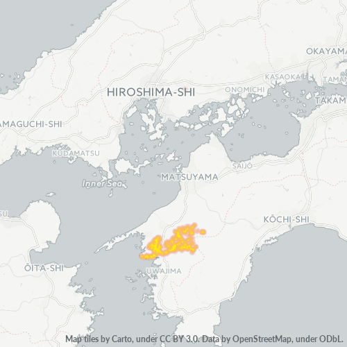 Bedrijfsconcentratie in Postcode 797 - Ehime