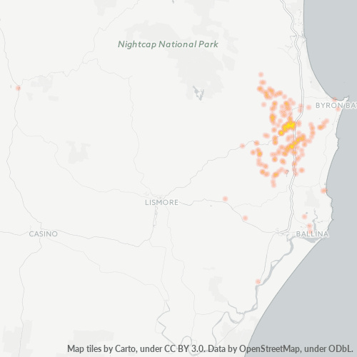 Dami ng Negosyo sa Postal Code 2479 - Bangalow, New South Wales
