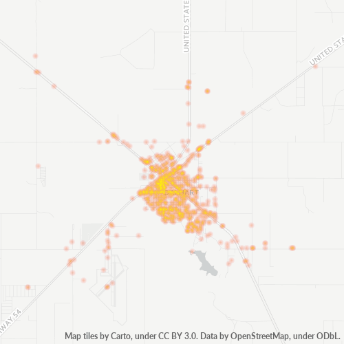 Bedrijfsconcentratie in Postcode 79022 - Dalhart, Texas (staat)