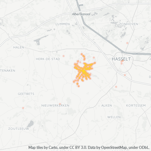 Bedrijfsconcentratie in Postcode 3512 - Stevoort, Vlaanderen