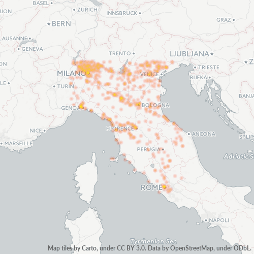 Bedrijfsconcentratie in Postcode 16161 - Genoa, Ligurië