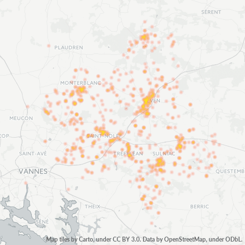 Dami ng Negosyo sa Postal Code 56250 - Treffléan, Bretanya