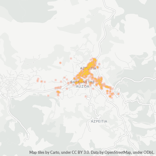 Bedrijfsconcentratie in Postcode 20730 - Azpeitia, Baskenland (autonome regio)