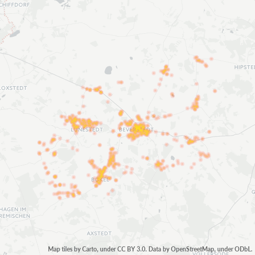 Business Concentration in Postal Code 27616 - Lunestedt, Lower Saxony
