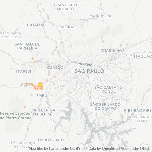 Dami ng Negosyo sa Postal Code 06713-000 - Cotia, São Paulo