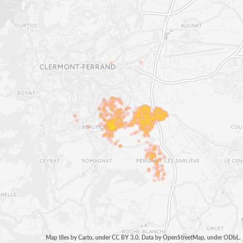 Dami ng Negosyo sa Postal Code 63170 - Aubière, Auvergne