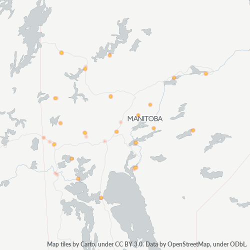 Bedrijfsconcentratie in Postcode R0B - Manitoba