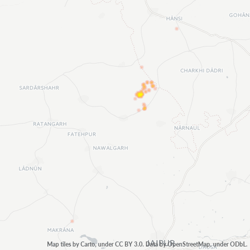 Bedrijfsconcentratie in Postcode 333031 - Rajasthan