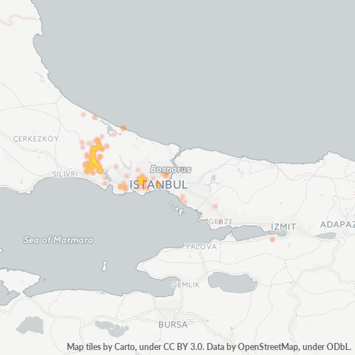 Dami ng Negosyo sa Postal Code 34540 - Çatalca, Istanbul Province